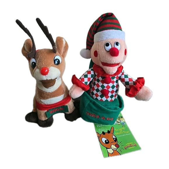 Plush Stuffins Rudolph Charlie In The Box 7" Collectable Beans 2000 Vintage - Picture 1 of 7
